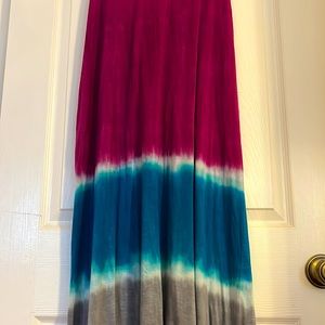 Lucky Brand tie dyed maxi skirt